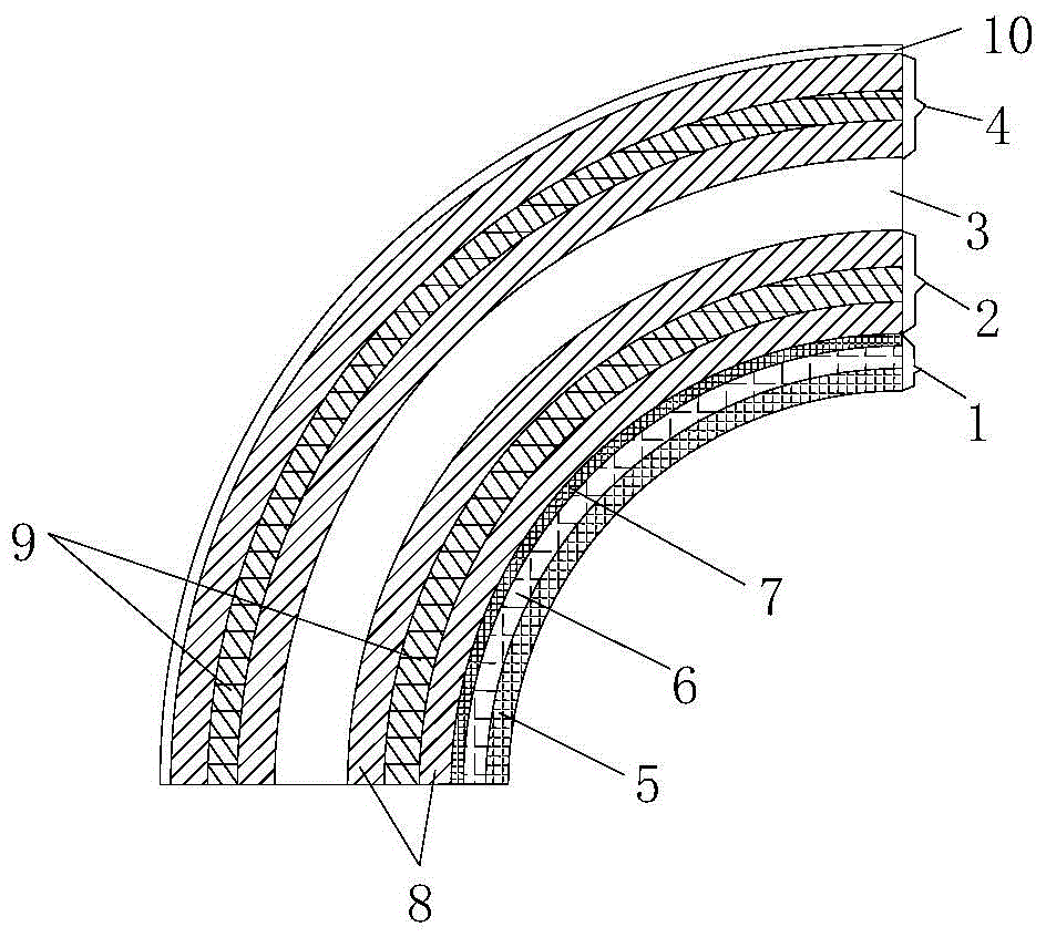 High-strength glass fiber-reinforced plastic pipeline and production method thereof