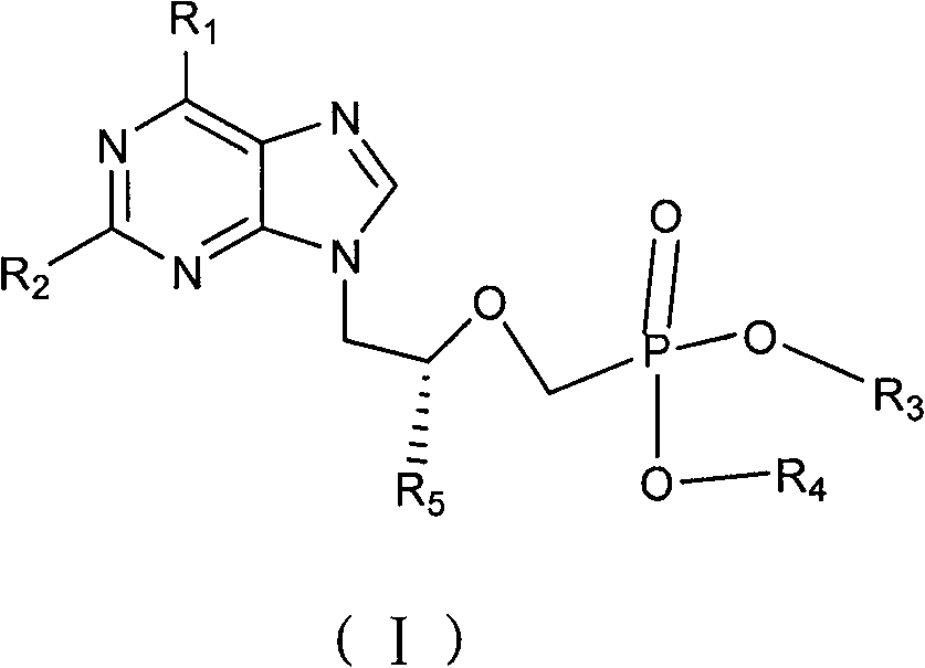 Non-cyclic nucleoside phosphonate compound and its composition, prepn process and use