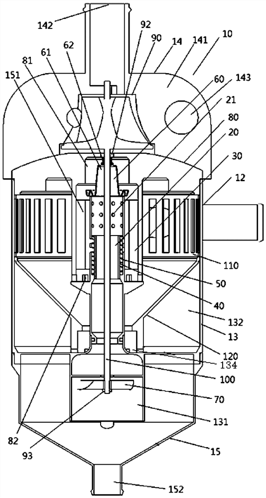 Oil-gas separator and crankcase forced ventilation system with same