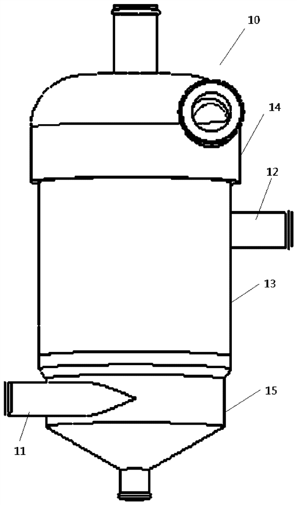 Oil-gas separator and crankcase forced ventilation system with same