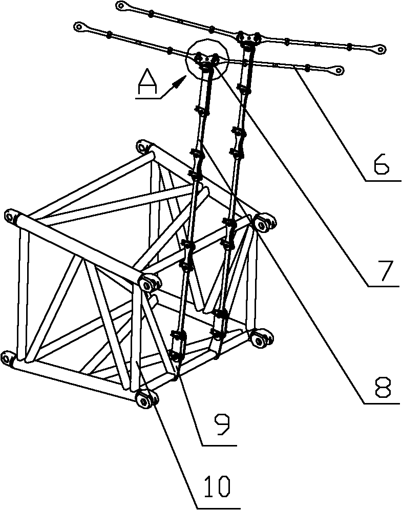 Wheeled crane and luffing jib thereof