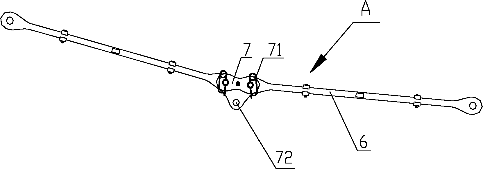 Wheeled crane and luffing jib thereof