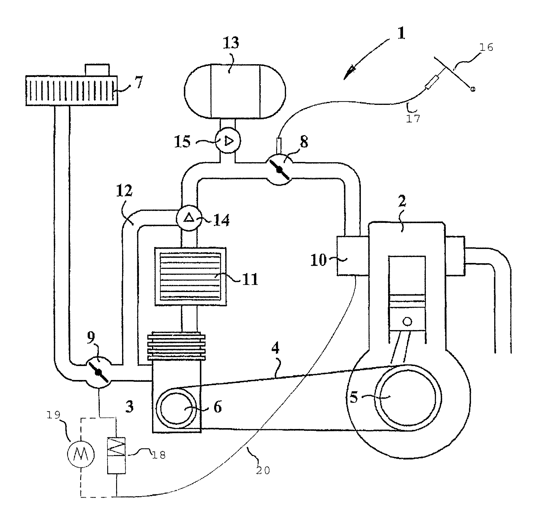 Combustion air supply arrangement