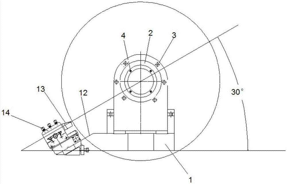 Locomotive wheel numerical control lathing device