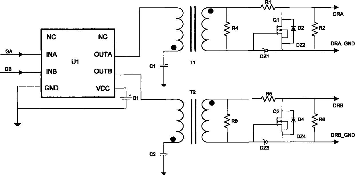 Isolated drive circuit of DC converter