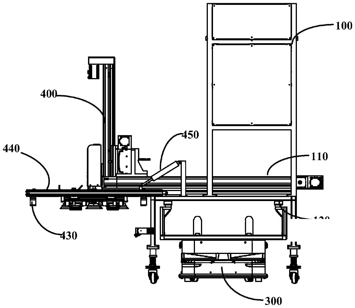 Combined system of brick paving composite machine and mortar laying machine and linkage method