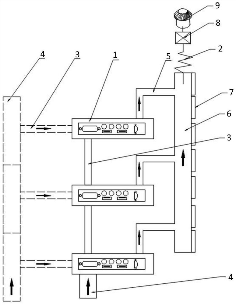 Vibration-source-free intelligent data center heat dissipation system driven by wind energy