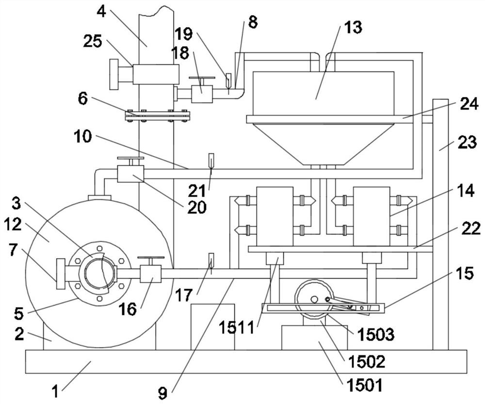 Airtight pump filling device for liquefied gas and used for chemical plant