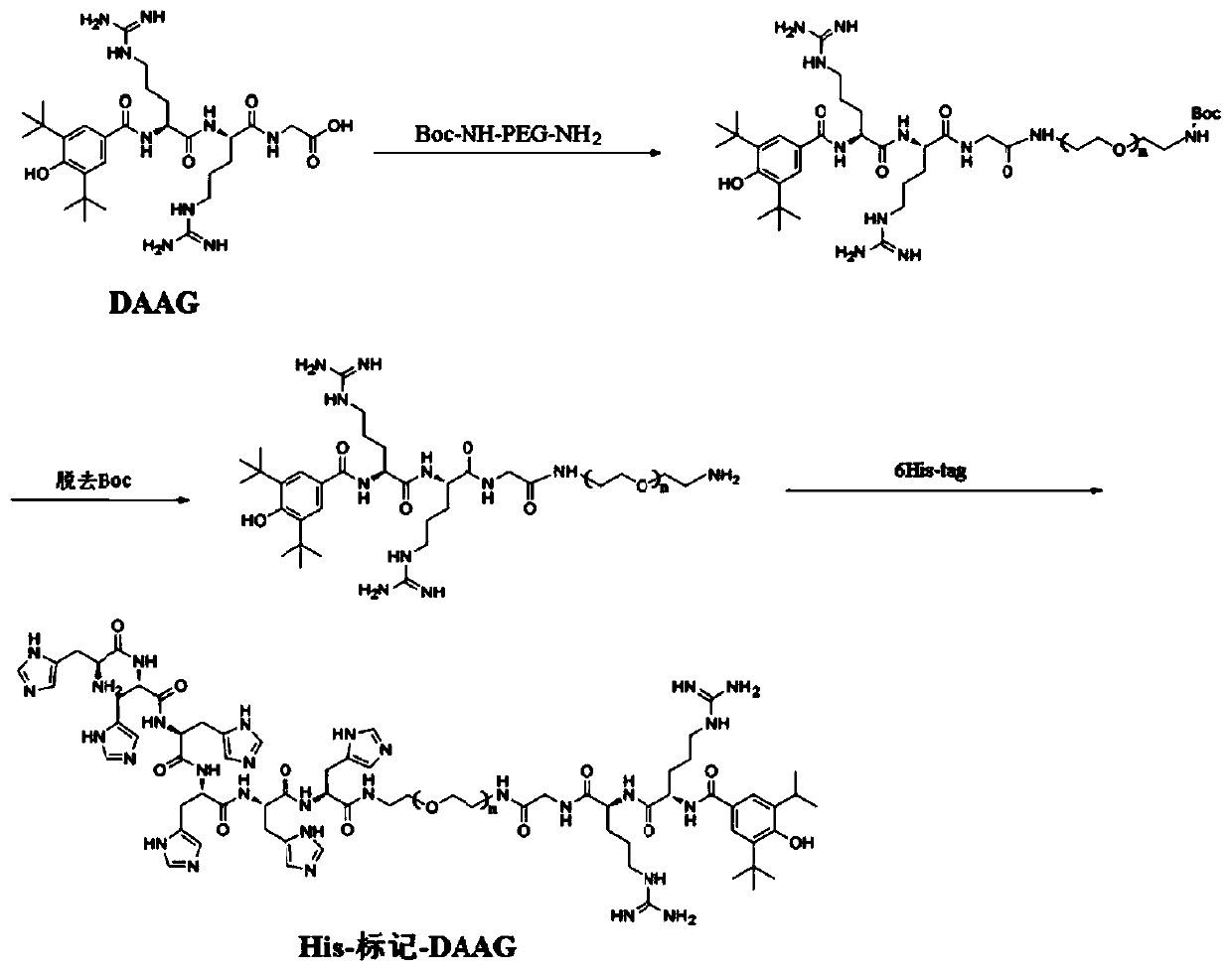 A kind of biomimetic small peptide ligand-based affinity-enriched monolithic material and its preparation and application