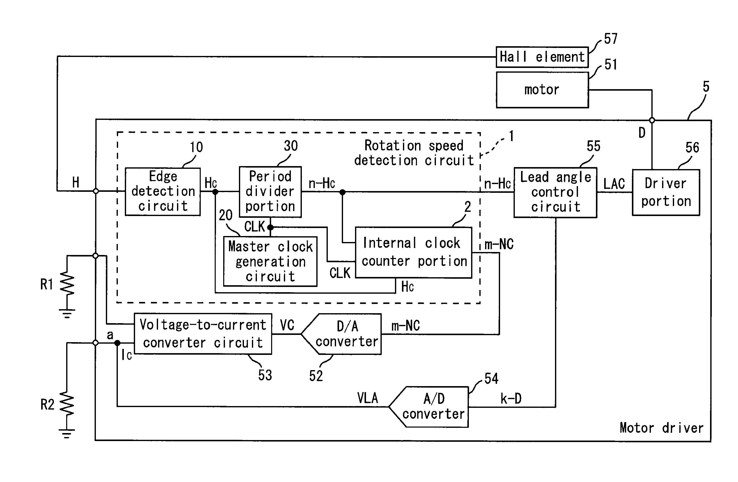 Rotation speed detection circuit and motor driver apparatus having the same