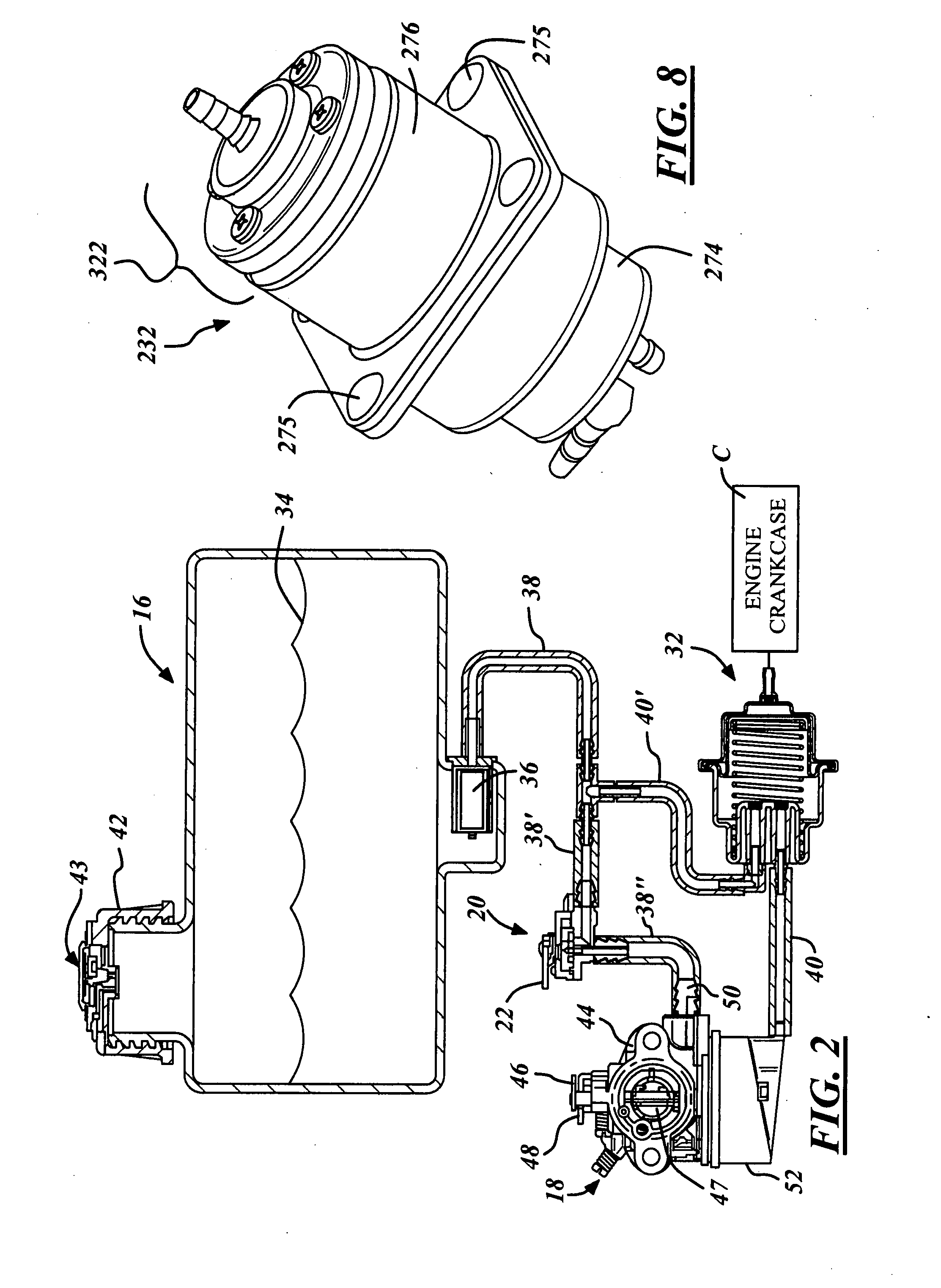 Controlling evaporative emissions in a fuel system