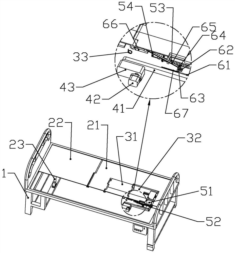 Leg rehabilitation bed for department of orthopedics