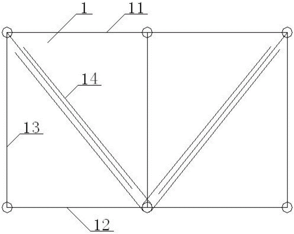 Longitudinal foldable plane truss and application method thereof
