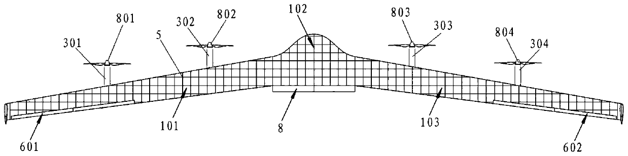 Flying wing layout solar unmanned aerial vehicle