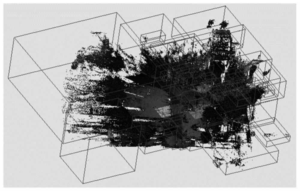 Mass point cloud layered real-time rendering method based on octree index