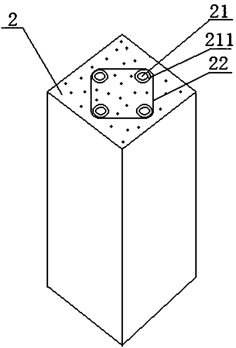 Damage-controllable high-strength concrete shearing wall and manufacturing method thereof