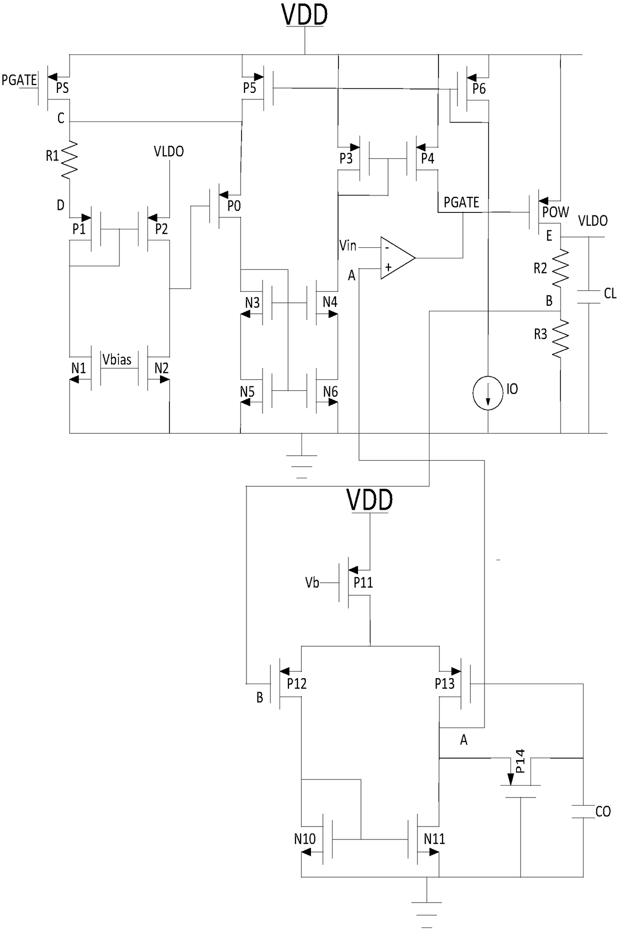 A Double Ring Protection Low Dropout LDO Linear Regulator