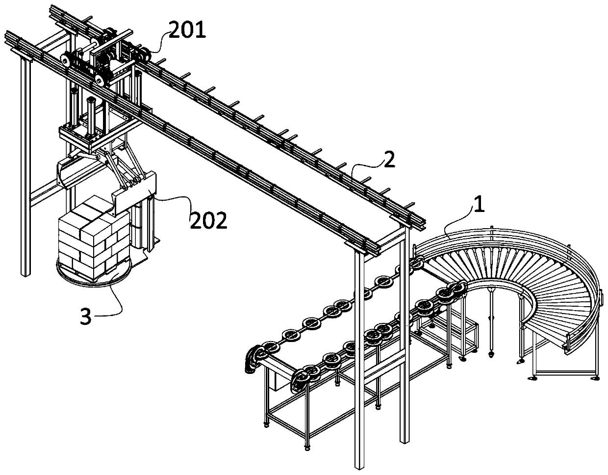 film-coating-assembly-line-for-warehouse-and-film-coating-method