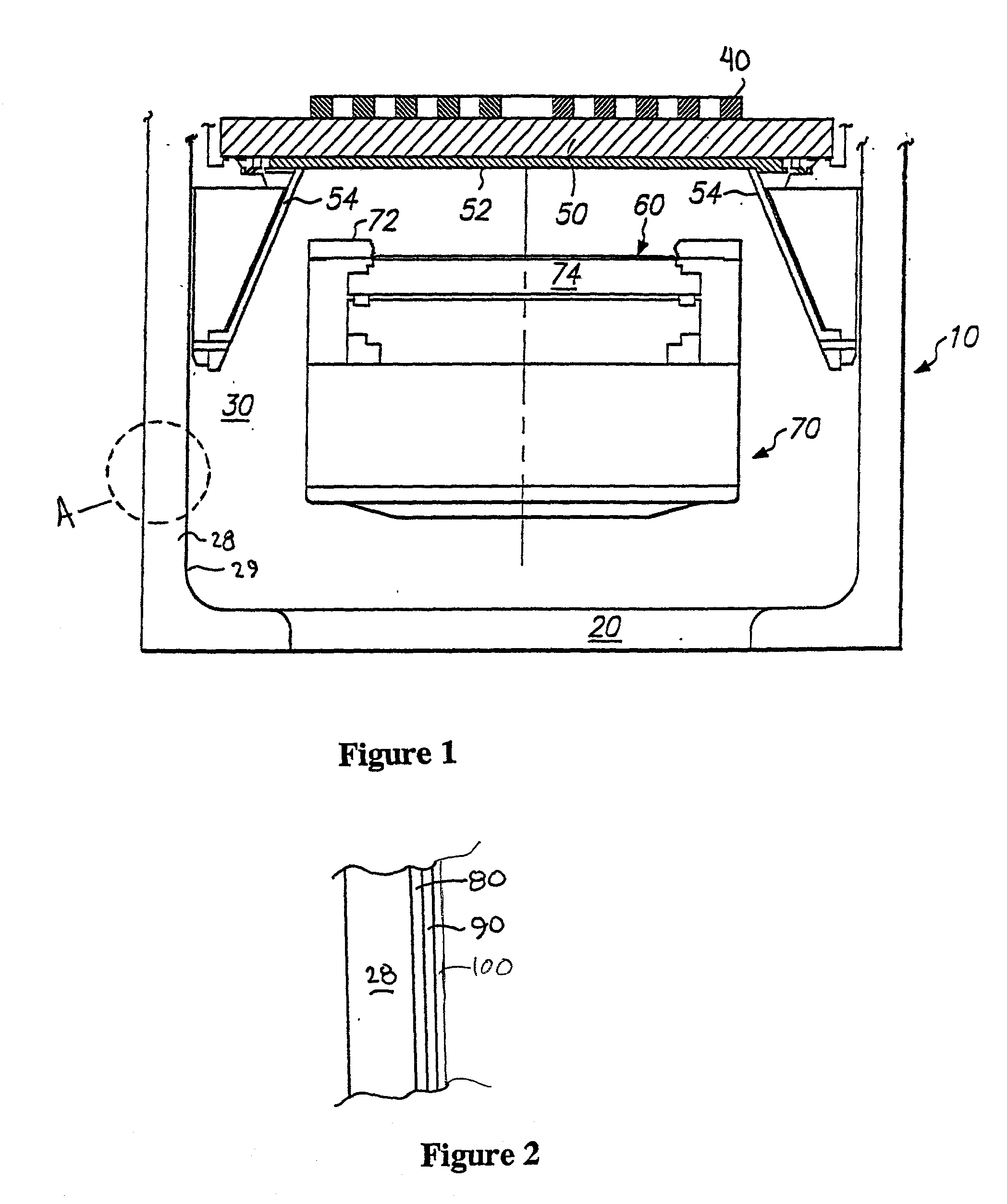 Fullerene coated component of semiconductor processing equipment and method of manufacturing thereof
