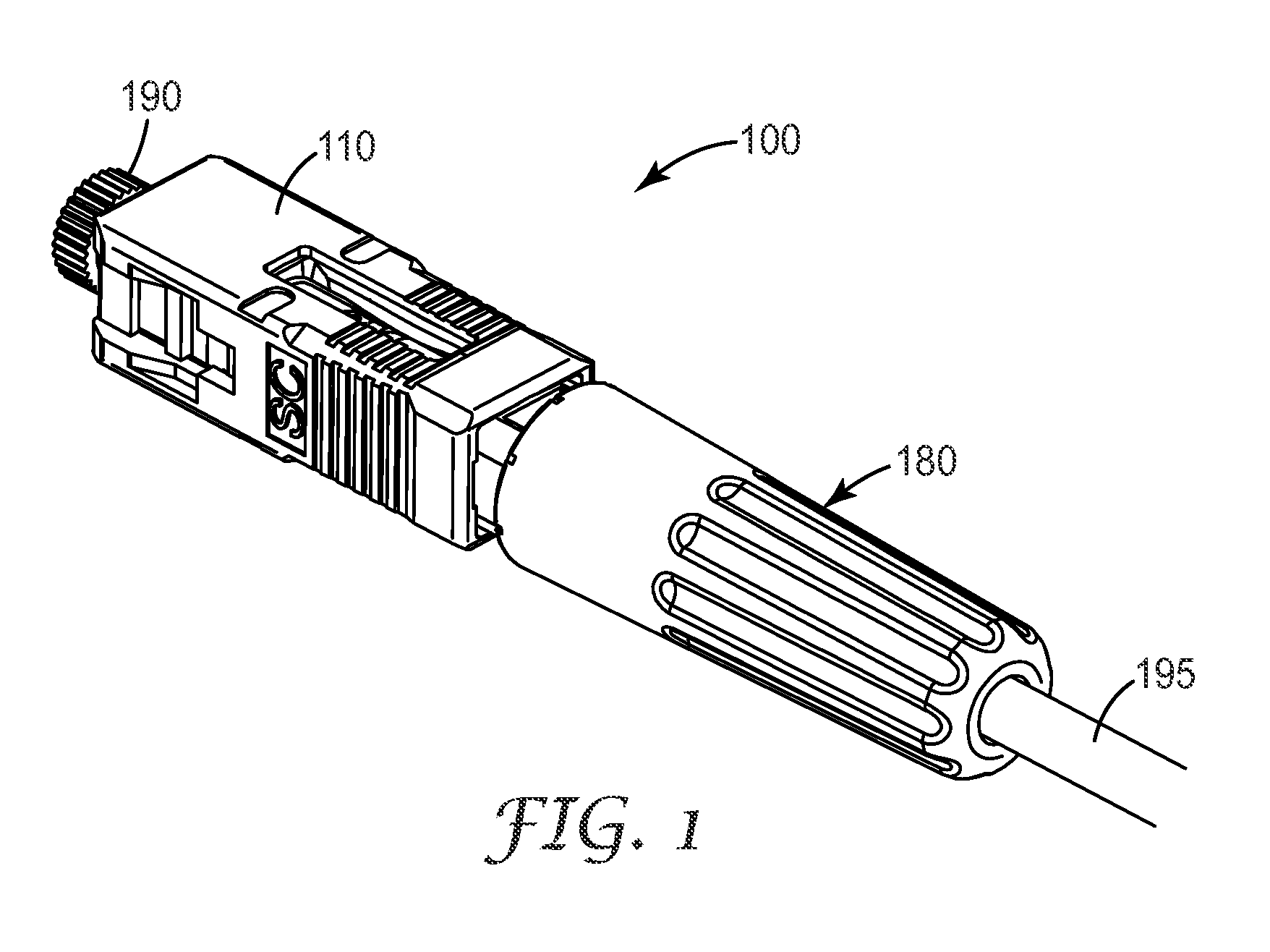 Field installed optical fiber connector for jacketed fiber cable and termination method