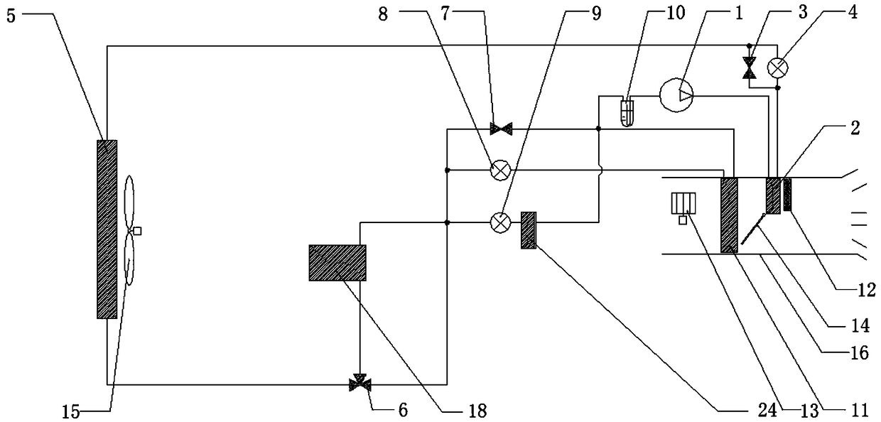 Electric automobile heat pump air conditioning system