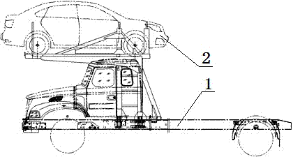 Top-carrying device for car transporting