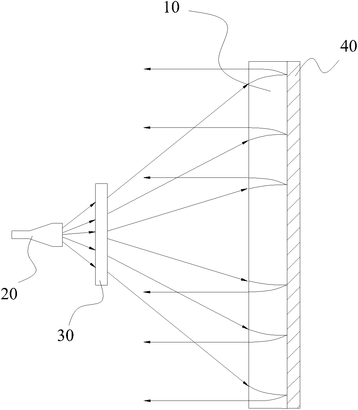 Feed-forward type microwave antenna