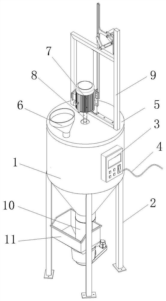 Efficient raw material mixing device for mosquito-repellent incense