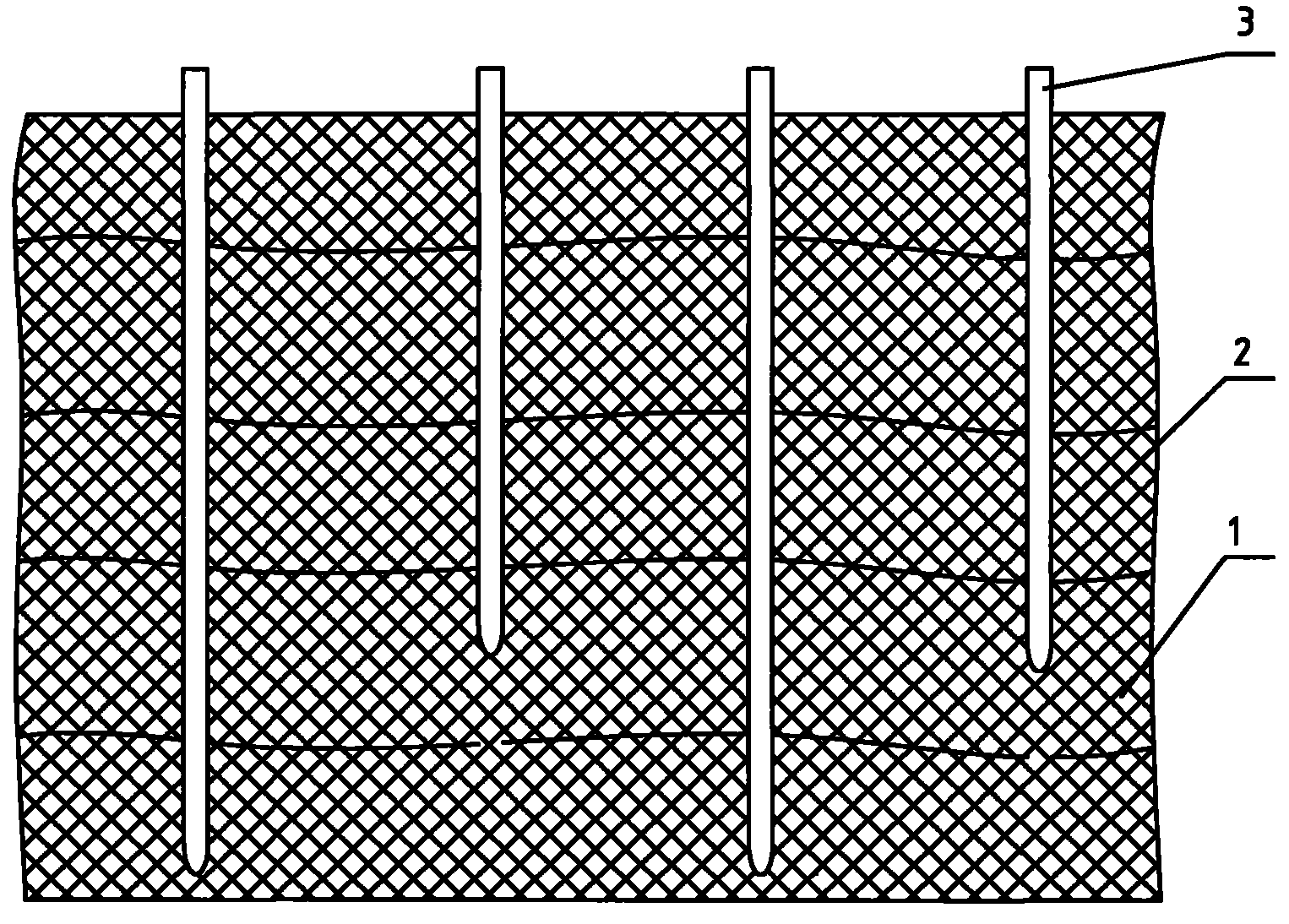 Wind power generation unit blade reinforced with needle fiber and fabrication process thereof