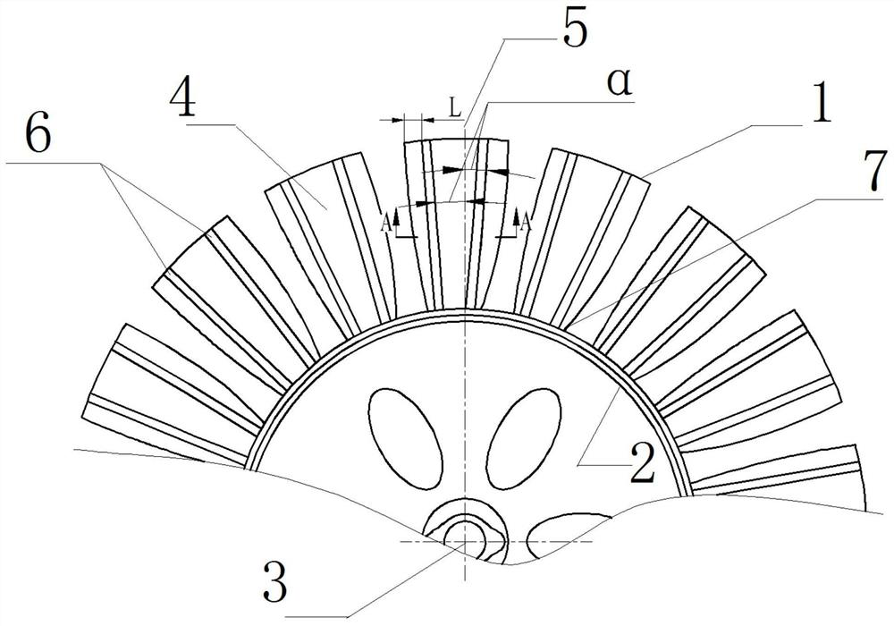 Anti-vibration milling method for ultrathin blade of integral impeller