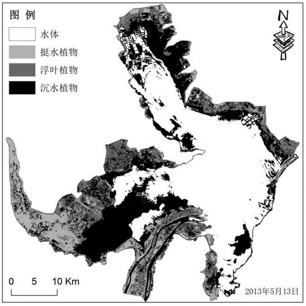 Rapid monitoring method for aquatic plants in shallow lake based on HJ-CCD images