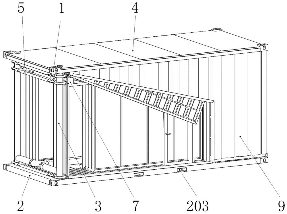 Modularized annular unfolding type container house