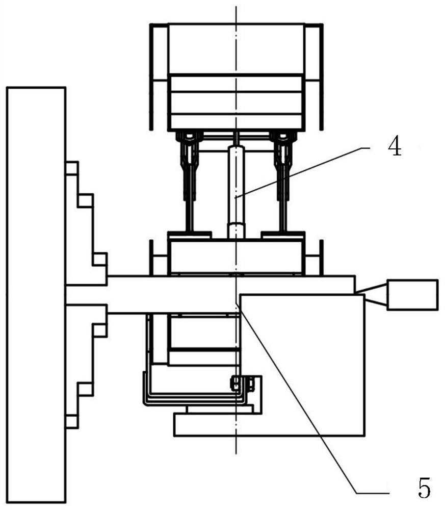 An on-line heating device for surface rolling of workpieces