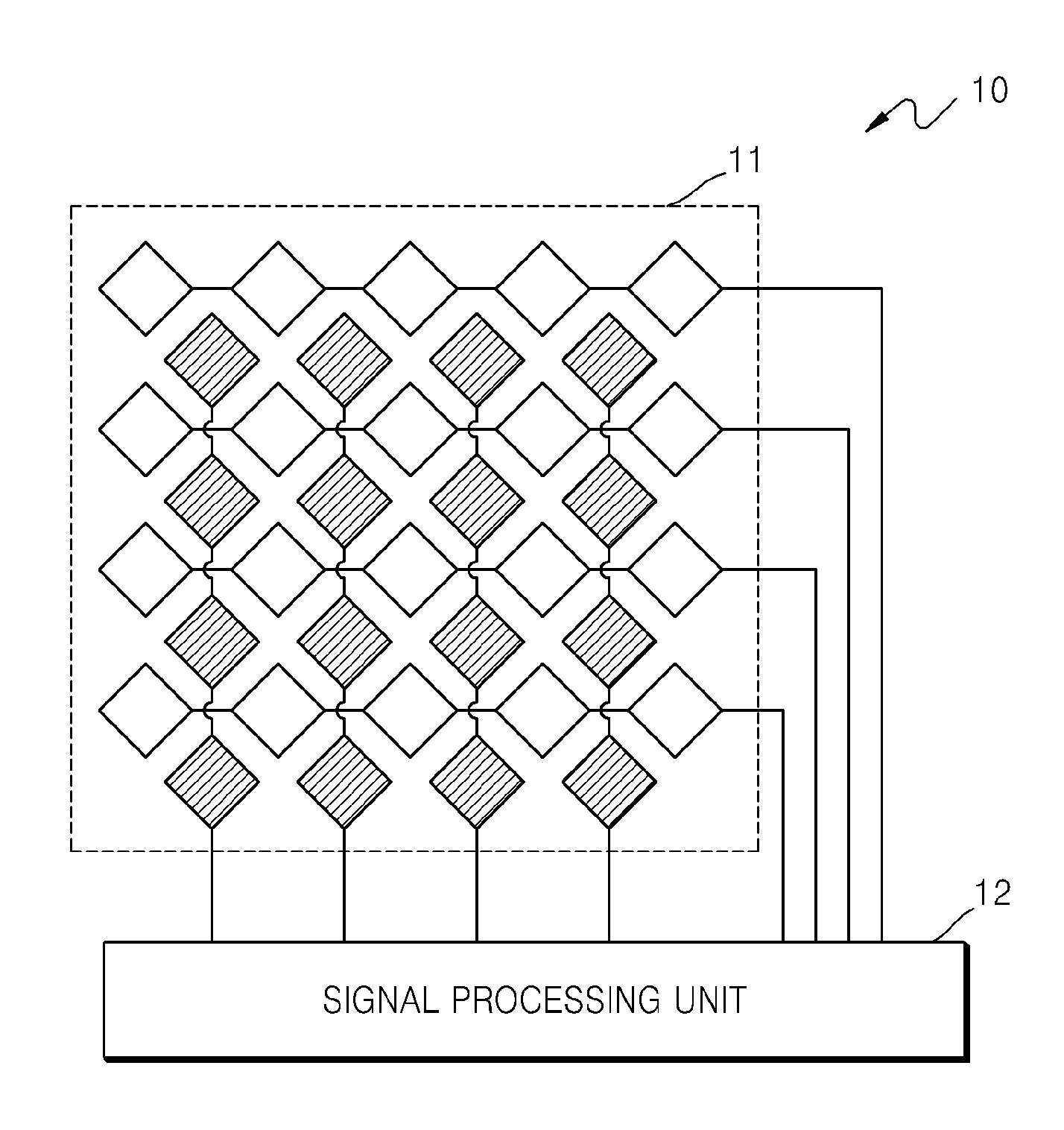 Method and apparatus compensating parasitic capacitance in touch panel