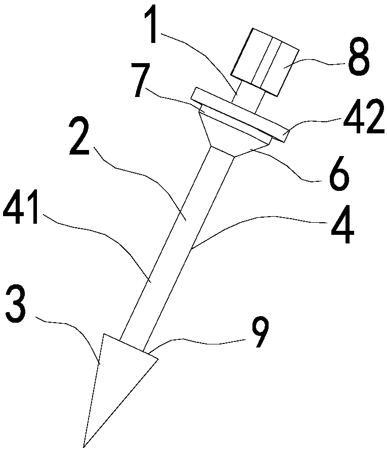 Fixing structure of human body implantation device and retina prosthesis having same