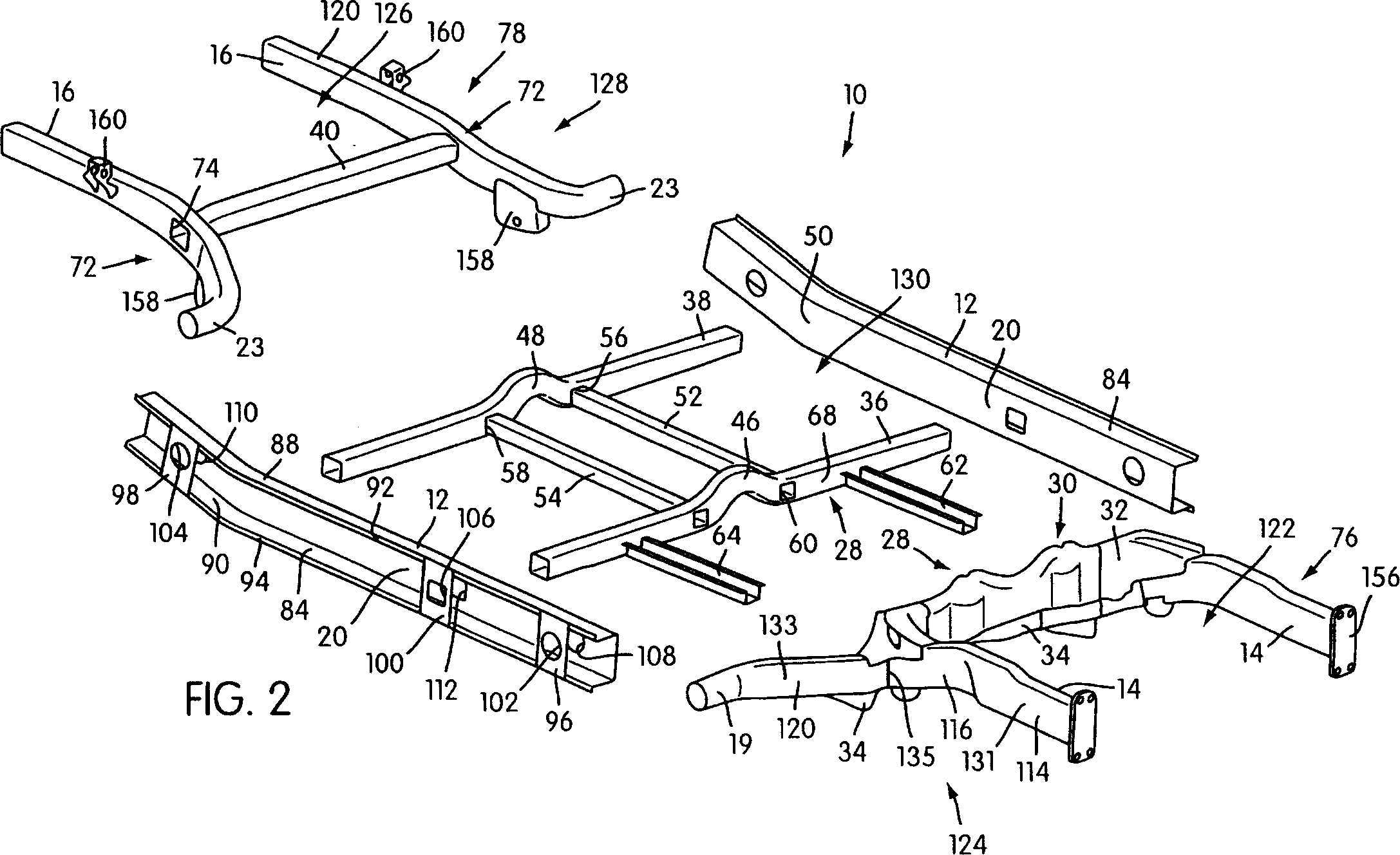 Modular underbody for a motor vehicle