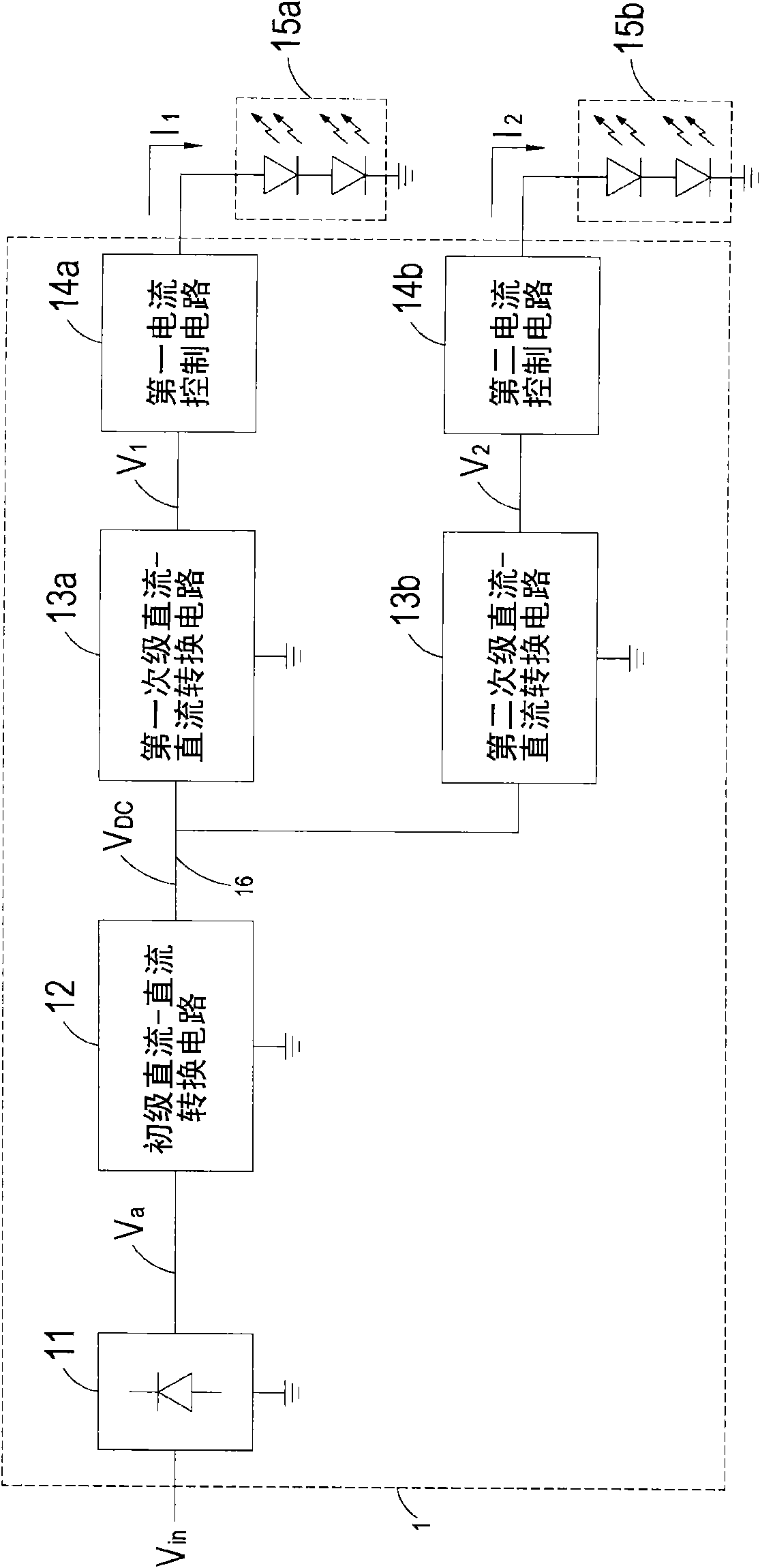 Current feed circuit and current control circuit of light emitting diode