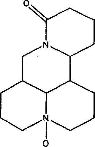Medicinal composition of oxymatrine  and polysaccharide
