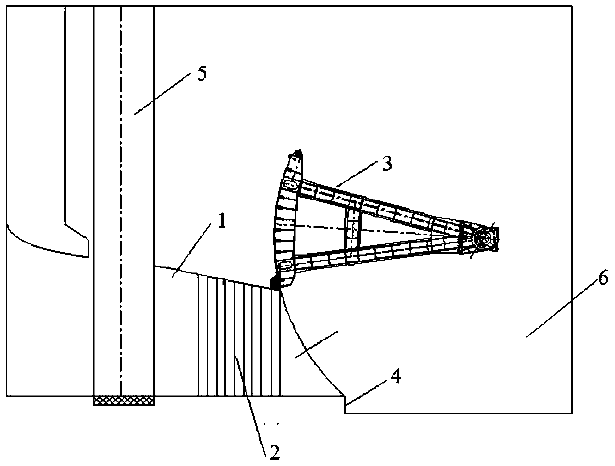 Full-section aerated hydraulic facility with pressure inlet of a multi-hole open channel