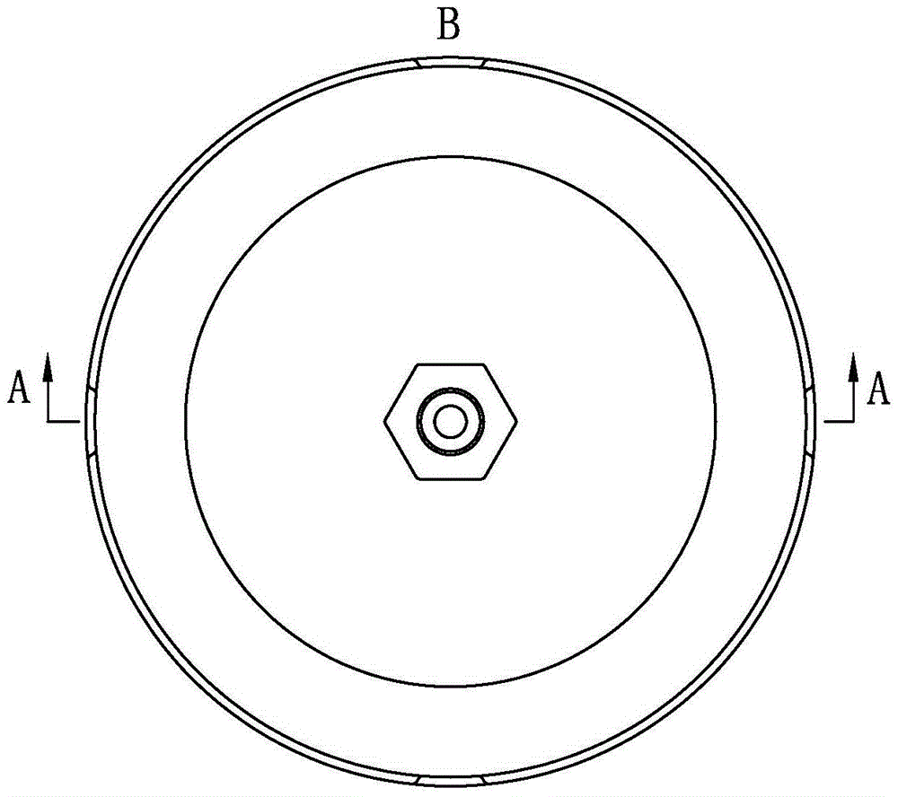 A device and method for accurately controlling the inner diameter of a titanium alloy barrel-cone composite component