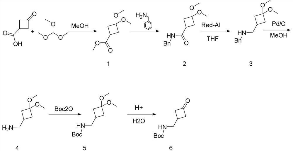 A kind of synthetic method of 3-boc-aminomethyl cyclobutanone