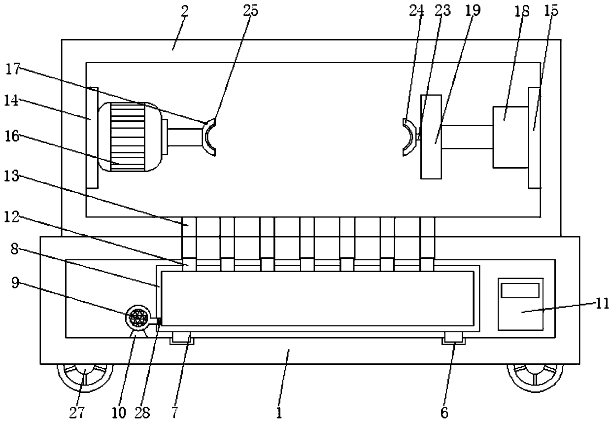 Garbage collection device for valve cleaning clamping device