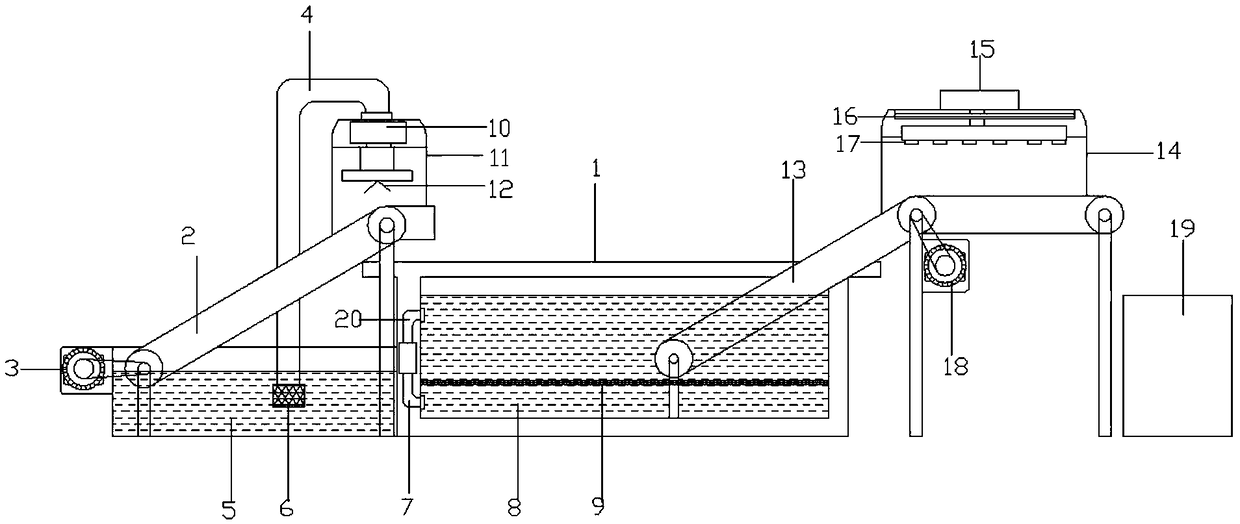 High-efficiency vegetable and fruit cleaning device