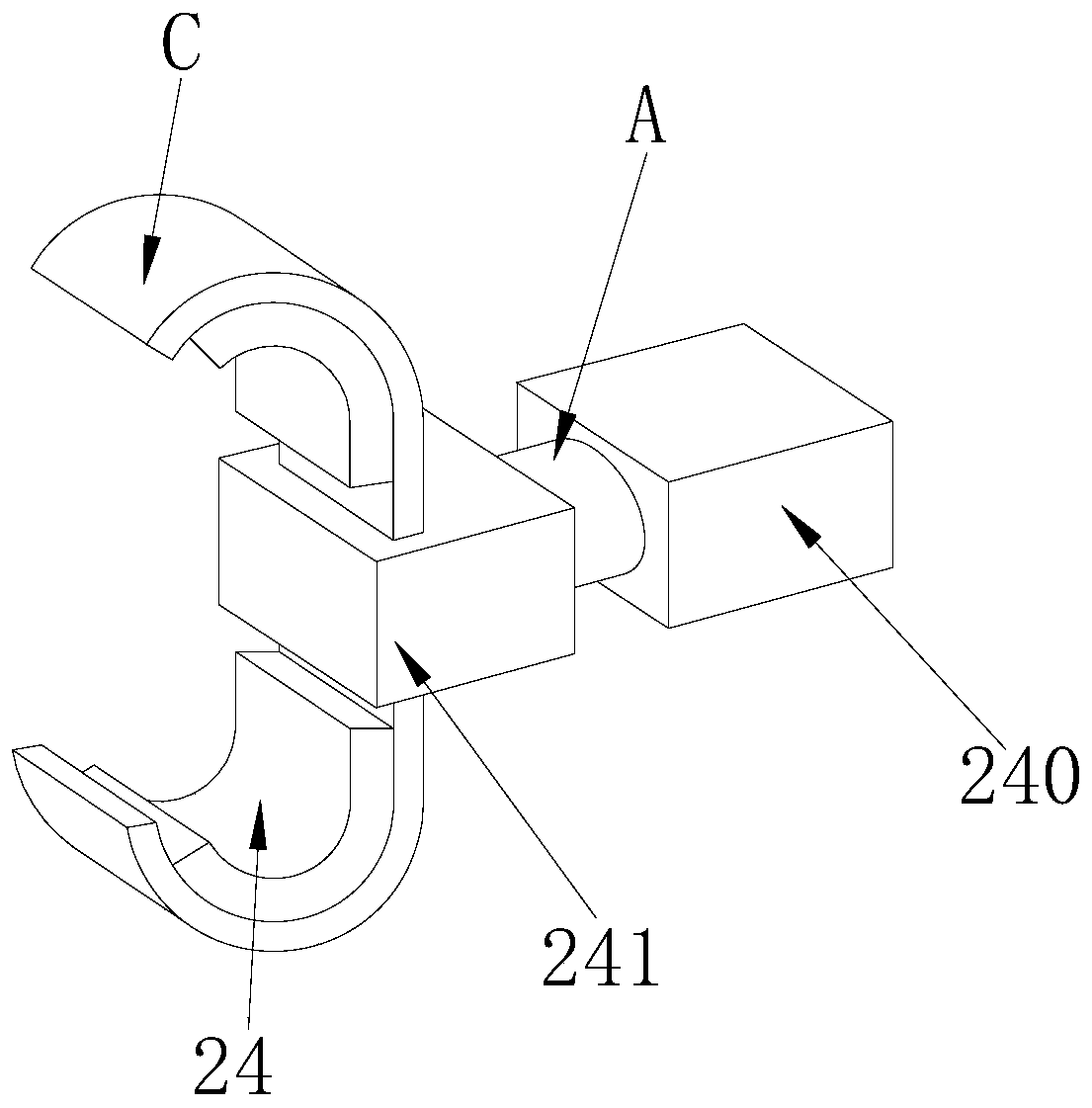 Bending device for hardware machining
