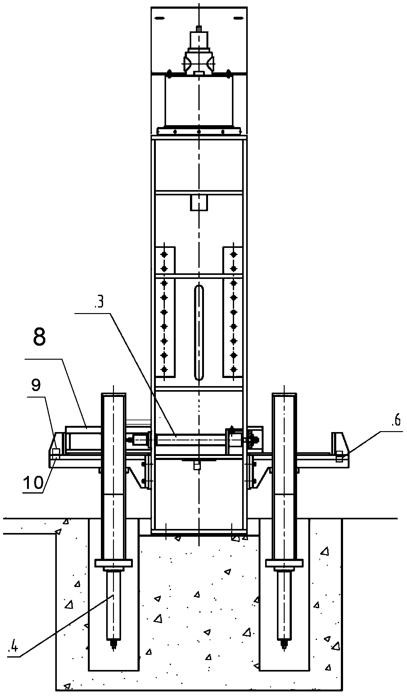 Automatic control stamping device with bidirectionally-reciprocating platform