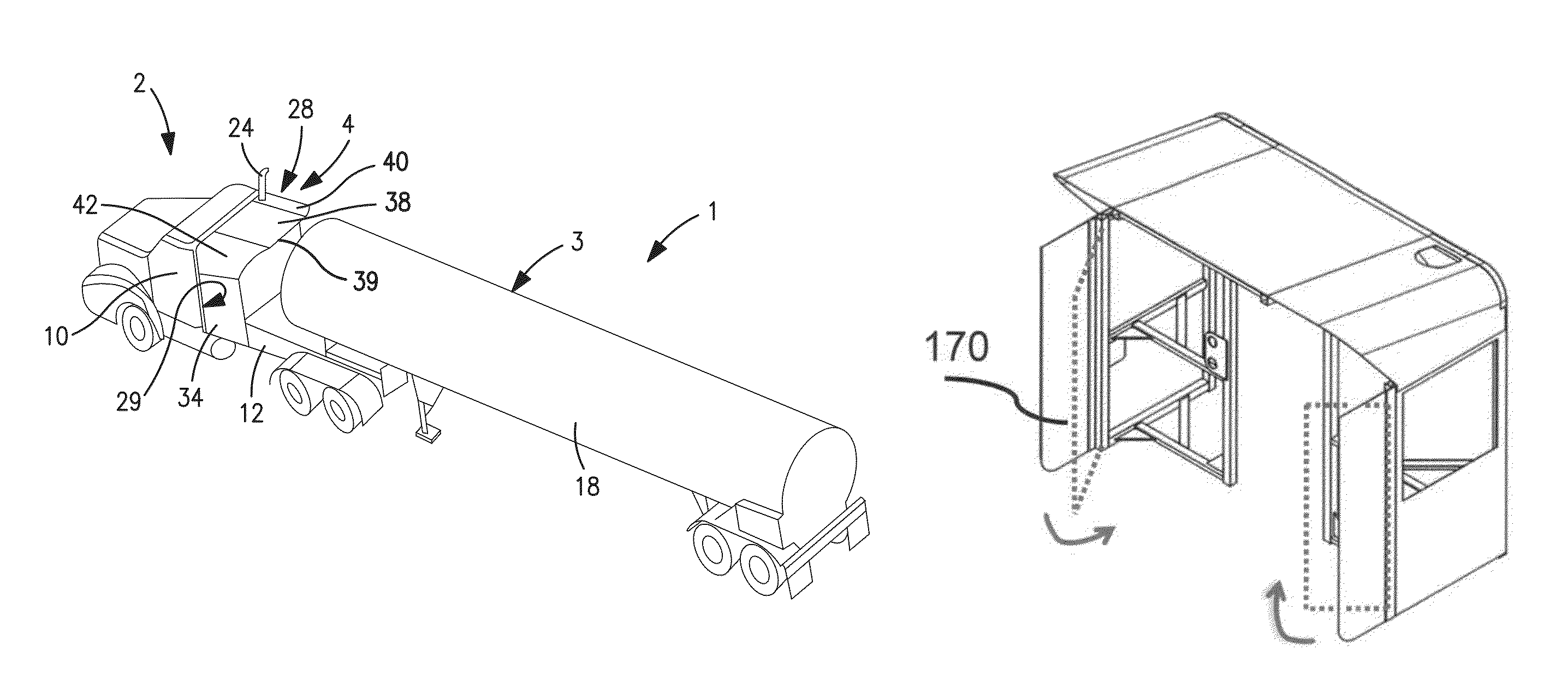 Gap fairing for a tractor-trailer