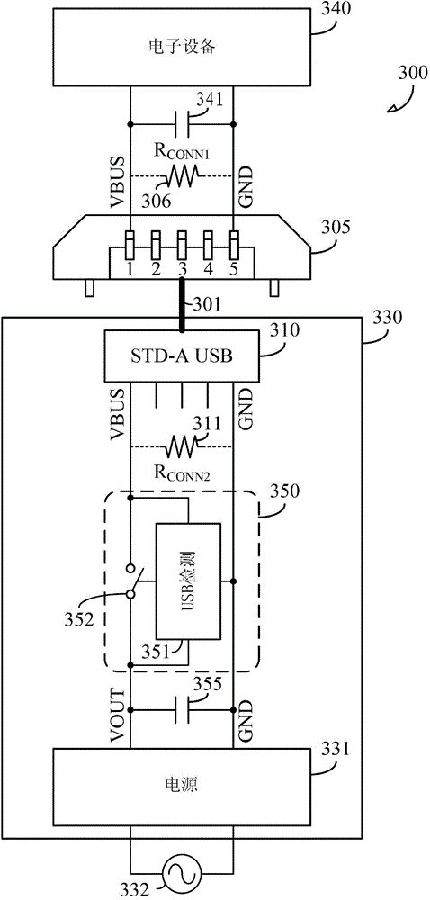 Protection circuit for a standard connector adapter and protection method thereof