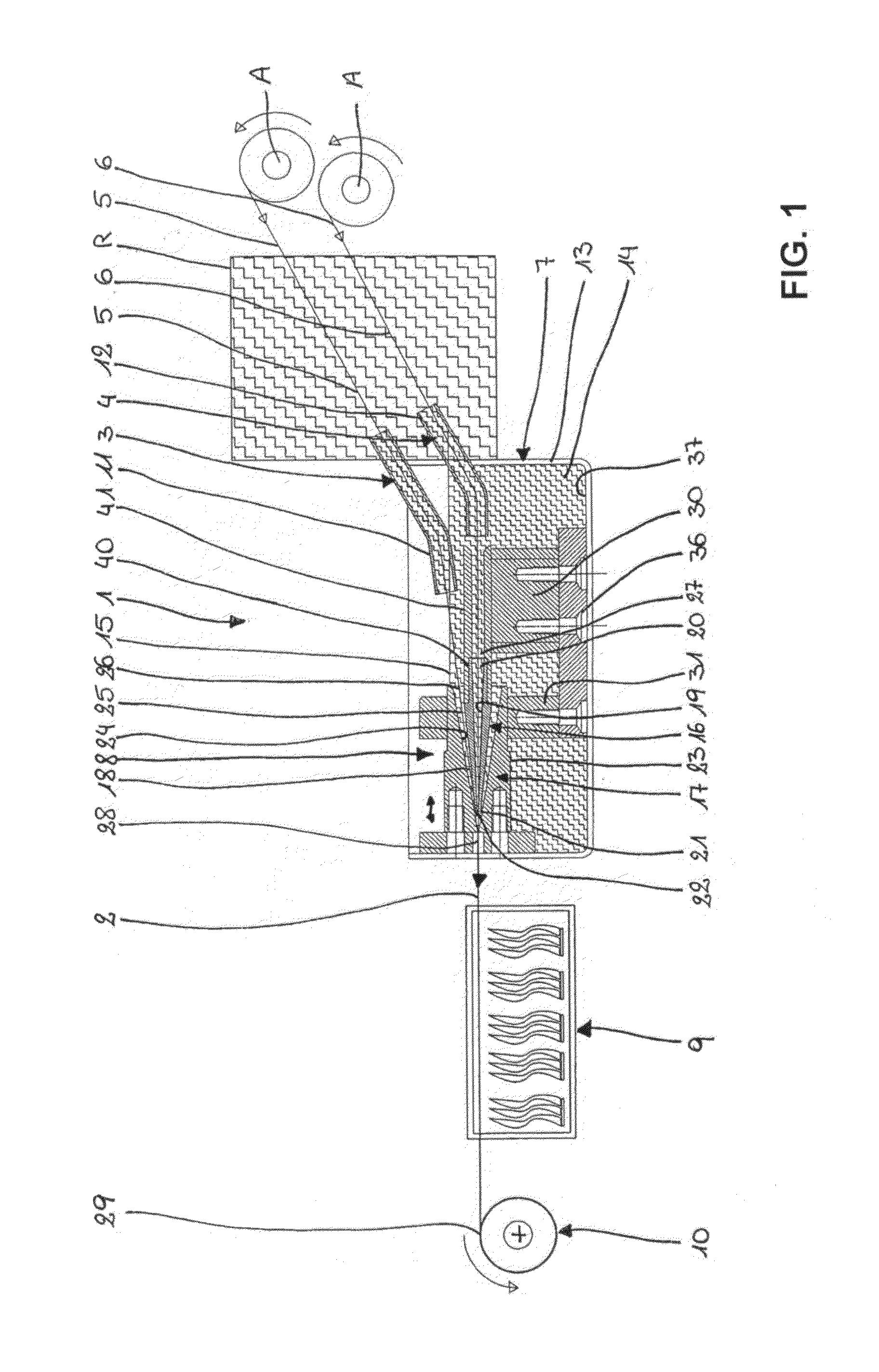 Method and device for producing a thread made from a plurality of individual filaments and monofilament thread produced through the method