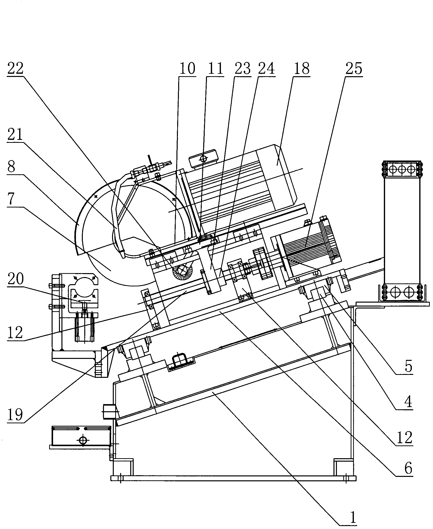 Synchronous cold saw cutting machine