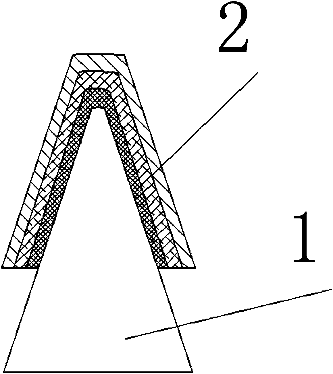 Production method of three-layered pointed composite film for improving fracture healing